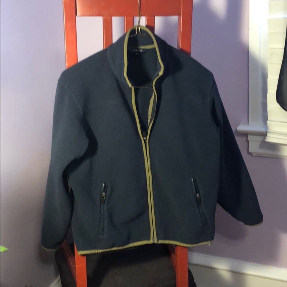 💚 3/$13 Land’s End navy blue zip up fleece